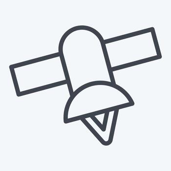 Icon Satelillite Positioning. related to Location symbol. line style. design editable vector