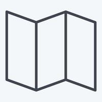 Icon Map. related to Location symbol. line style. design editable vector
