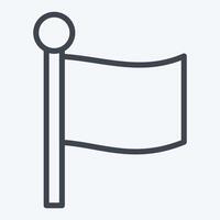 Icon Flag. related to Location symbol. line style. design editable vector