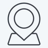Icon Geographical Area. related to Location symbol. line style. design editable vector