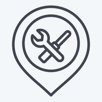 Icon Engineering. related to Location symbol. line style. design editable vector