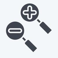 Icon Zoom Area. related to Location symbol. glyph style. design editable vector