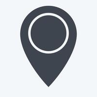 Icon Location Pin. related to Location symbol. glyph style. design editable vector