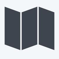 Icon Map. related to Location symbol. glyph style. design editable vector