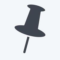 Icon Pin. related to Location symbol. glyph style. design editable vector