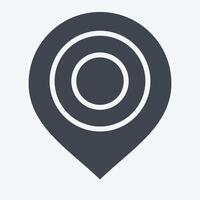 Icon Map Marker. related to Location symbol. glyph style. design editable vector