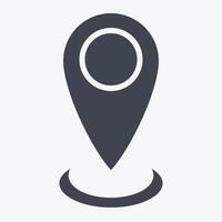Icon Current Location. related to Location symbol. glyph style. design editable vector