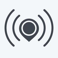 Icon Send Location. related to Location symbol. glyph style. design editable vector