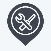 Icon Engineering. related to Location symbol. glyph style. design editable vector