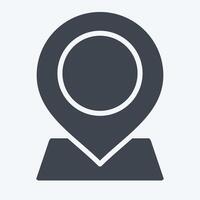 Icon Geographical Area. related to Location symbol. glyph style. design editable vector