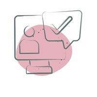 Icon Chat. related to Speech symbol. Color Spot Style. design editable vector