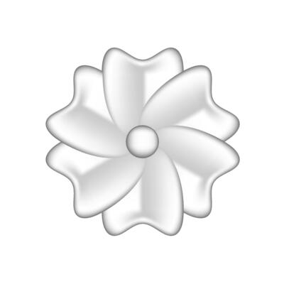 single flowers silver ornate isolated on a white , luxury flower petal silver, silver flowers object metal sculpture, illustration of deluxe silver flower, clip art flowers luxurious