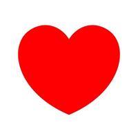 heart shape red cute isolated on white background, simple heart plain for graphic element valentine card, icon heart-shaped minimal flat lay for decoration, clip art heart sign red for passion concept vector