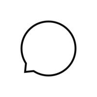 speech balloon circle isolated on white, speech bubble sign of communication symbol, black and white speech bubble for talk text, balloon message icon, dialog chatting graphic for icon talk vector