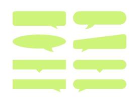 speech bubble horizontal green pastel soft isolated on white, many horizontal frame speech bubble shape, dialog box balloon for text title, discussion chat symbol for banner, various balloon for talk vector