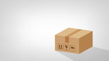 crate boxes 3d on grey background banner for copy space blank, box brown flat style, cardboard parcel boxes, packaging cargo, isometric boxes brown, packaging box brown icon, symbol carton box vector