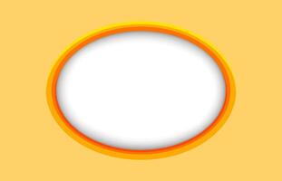 circle frame white on bright orange for banner, banner frame ellipse shape for message, orange rectangle with ellipse frame for copy space text, oval modern orange frame for background vector