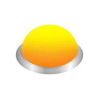 button circle shape yellow for buttons games play isolated on white, yellow modern buttons simple and convex, sphere button yellow flat style icon sign for applications, buttons round for website apps vector