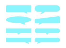 speech bubble horizontal blue pastel soft isolated on white, horizontal frame speech bubble shape, dialog box balloon for text title, discussion chat symbol light blue color, various balloon for talk vector
