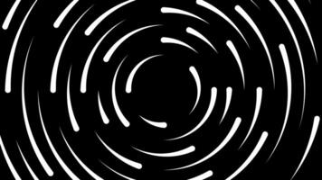 circle line white swirl burst on black background, swirl circle art line spiral shape, cycle spiral shape for technology concept, ripple lines graphic circle round, wave line twist and motion effect vector