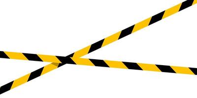 caution tape line stripe and copy space for banner, barricade tape, caution tape yellow black stripe isolated on a white background vector