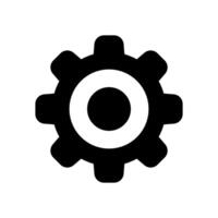 circle cog for a mechanization icons vector