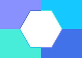 hexagon white space on purple blue color for banner, hexagon shape white template on pastel soft color for copy space, empty white on pastel square frame, background multicolored for advertising vector