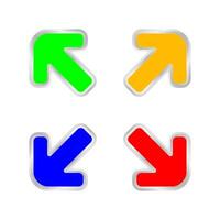 colorful expand arrow icon isolated on white, arrows pointing zoom in, expand arrow icon for resizes, drag arrow for all direction app, arrows pointer cursor of mouse symbol, expanding icon interface vector