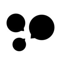 speech bubble circle isolated on white, speech balloon sign of communication symbol, black and white speech bubble for talk text, balloon message icon, dialog chatting graphic for icons talk vector