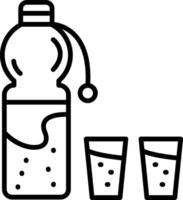 Bottle Of Water Creative Icon Design vector