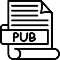 PUB Best Unique Icon Design vector
