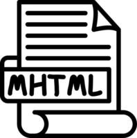 MHTML Best Unique Icon Design vector