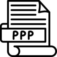 PPP Best Unique Icon Design vector