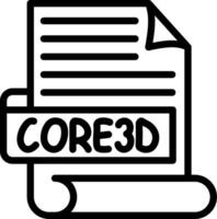 CORE3D Best Unique Icon Design vector