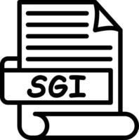 SGI Best Unique Icon Design vector