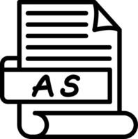 AS Unique Icon Design vector