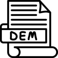 DEM Best Used Icon Design vector