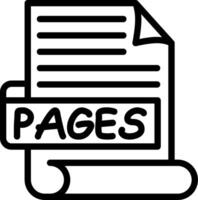 PAGES Best Used Icon Design vector