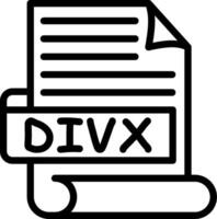 DIVX Best Used Icon Design vector