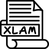 XLAM Unique Icon Design vector