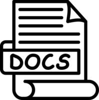 DOCS Best Used Icon Design vector