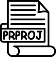 PRPROJ Best Used Icon Design vector