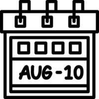 Tenth August Creative Unique vectoe Icons vector