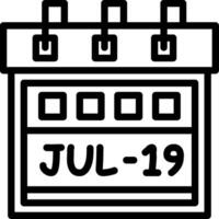Nineteenth July Creative Unique vectoe Icons vector