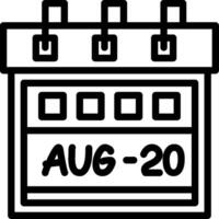 Twentieth August Creative Unique vectoe Icons vector