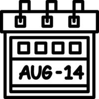Fourteenth August Creative Unique vectoe Icons vector