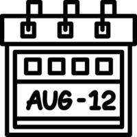 Twelfth August Creative Unique vectoe Icons vector