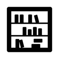 A glyph style icon of bookshelf, ready for premium use vector