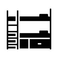 Check out our premium glyph style icon of bunk bed vector
