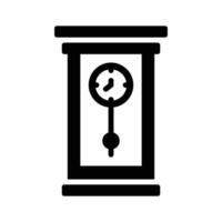 A modern glyph style icon of hanging wall clock vector